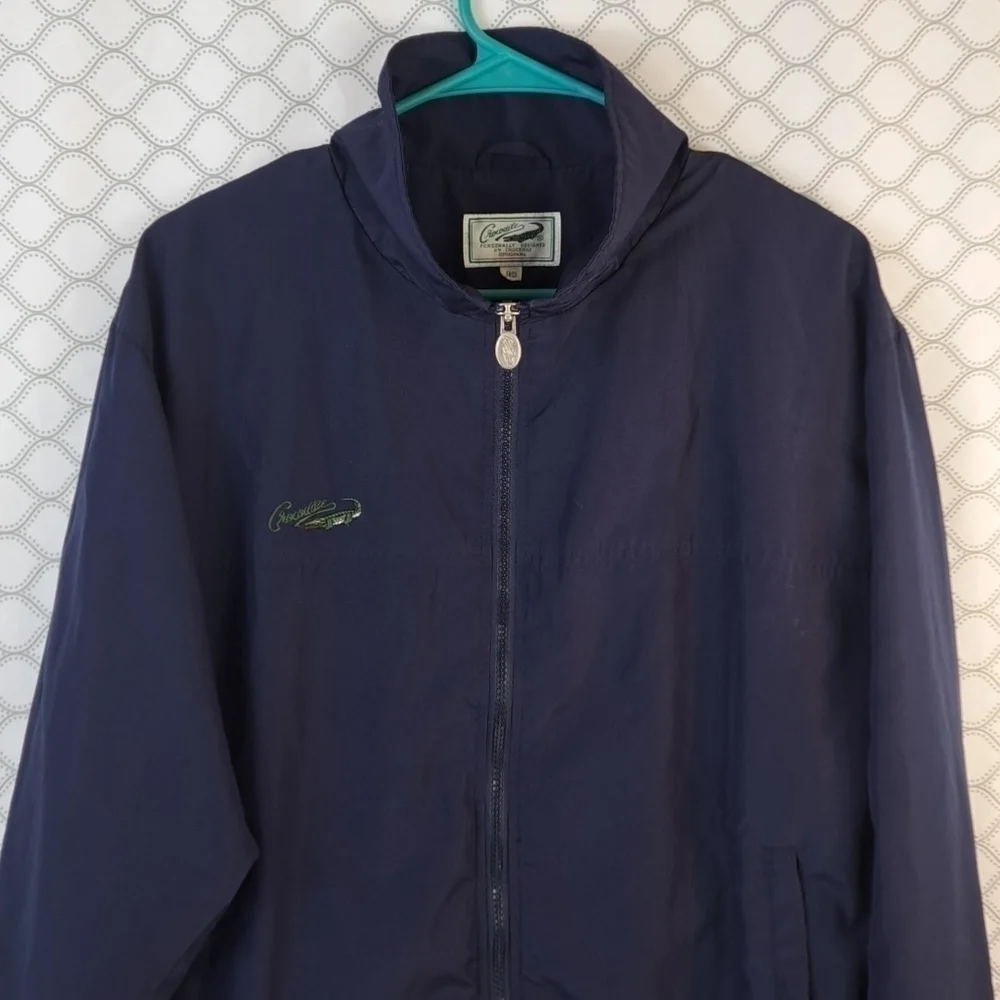 Crocodile Sport embroidered dark blue light weight men's medium jacket